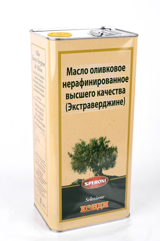 Масло оливковое очищенное "Конди" Экстраверджине первого холодного прессования (4,970 кг/5000 мл) *4