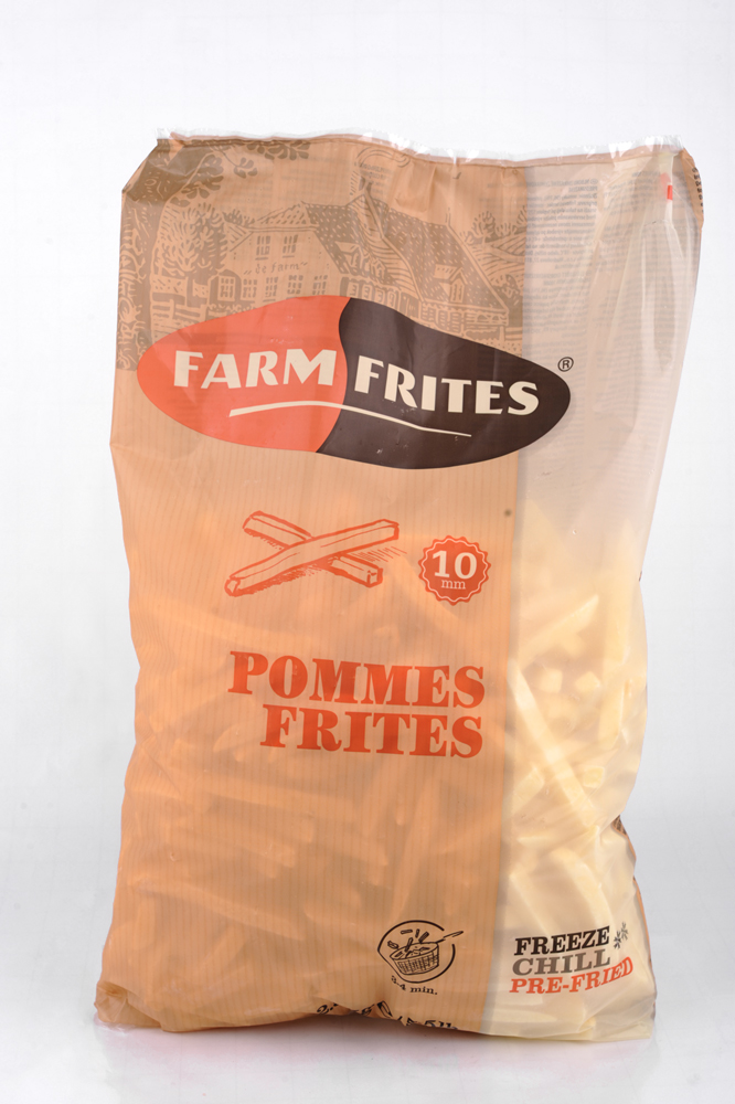Картофель фри "Фарм Фритес" 10 мм ео (2,500 кг/2,520 кг) упак. 5 шт. (код 093,014)