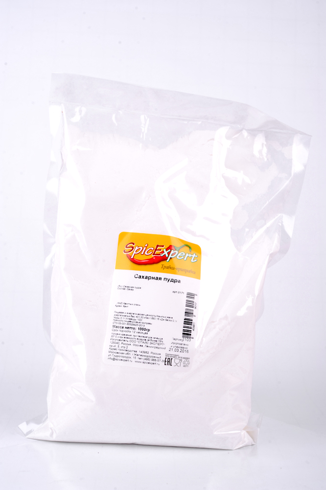 Пудра сахарная "SpicExpert" пл. пакет (1,000 кг/1,010 кг) кор. 25 шт.